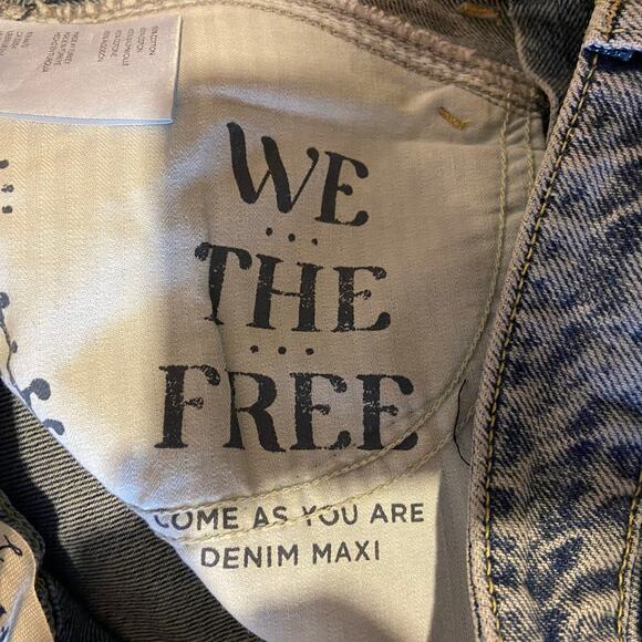 Free People Come As You Are Denim Maxi Skirt Size 2 NWT - Picture 7 of 8